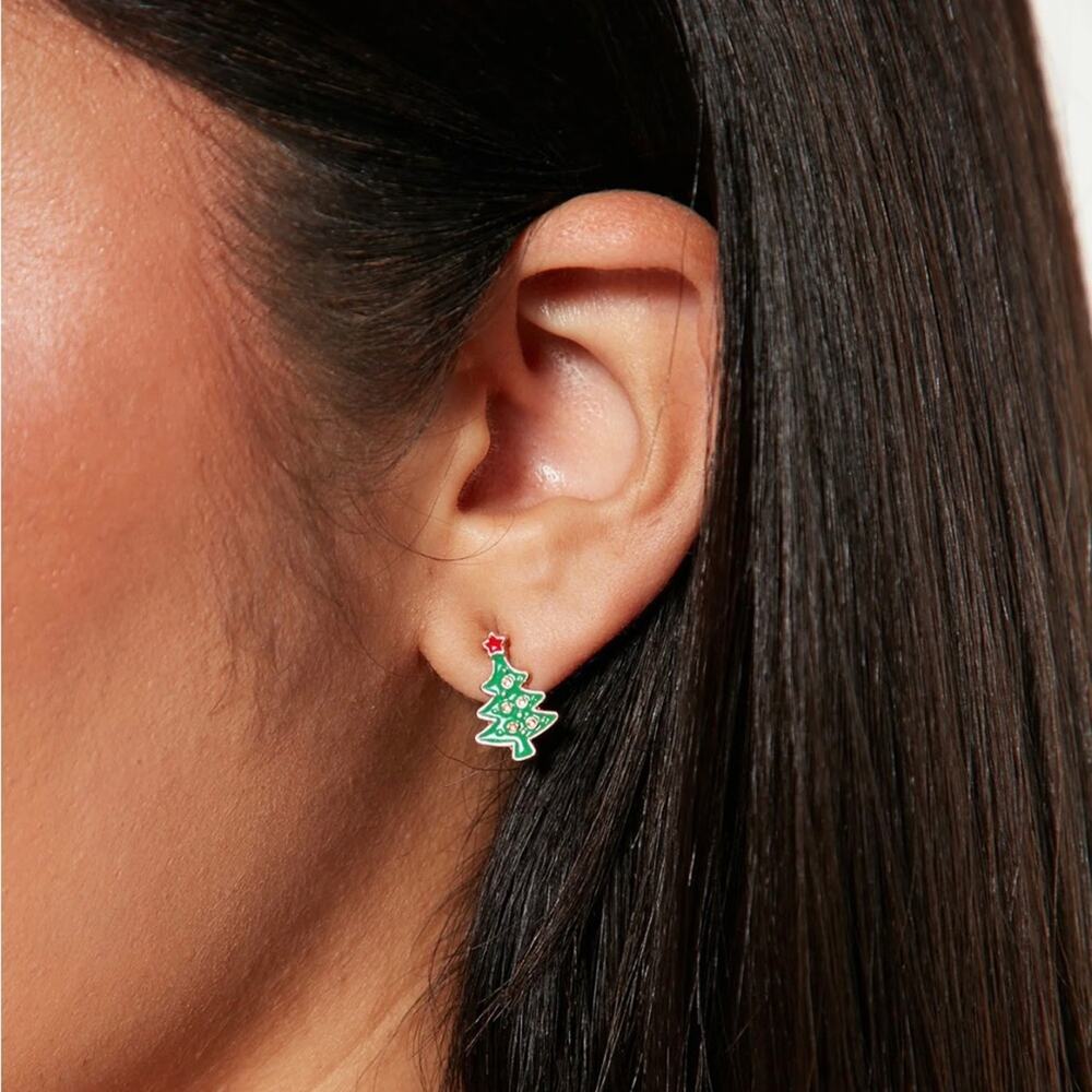 Fashion Nova The More The Merrier 3-Pair Holiday Earrings NWT
